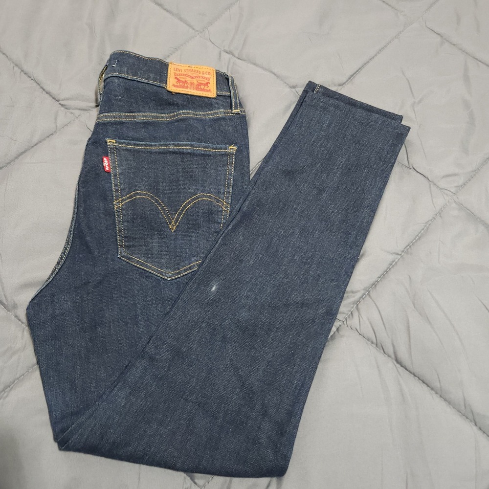 Levi's Mile High Jeans Women's 30x27 Super Skinny Ankle Dark Wash